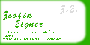 zsofia eigner business card